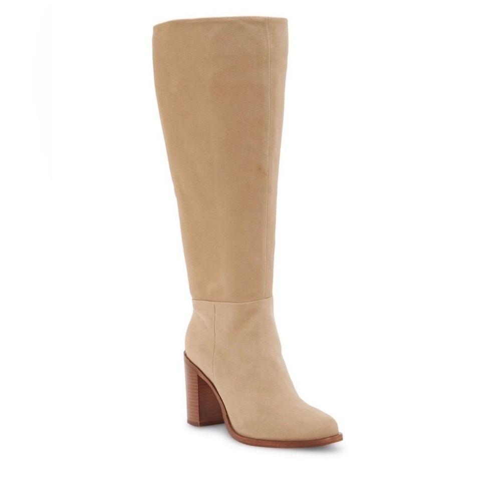 Vince Camuto VC-Parnela High Suede Knee High Boot Size 8.5 Color Tortilla - Picture 2 of 15